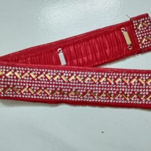 RED WAIST BELT/KAMARBAND FOR WOMEN (ADULT&KID) SIZE 22-36 INCH MULTI  MODEL-16
