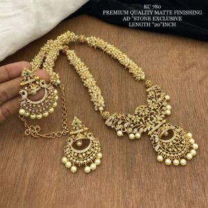 Matt Finish CZ Pearl Necklace KC-NL-13