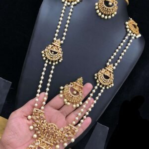 Matt Finish CZ Pearl Necklace KC-NL-07