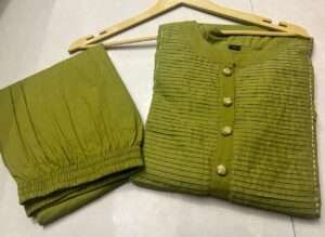 Traditional yet modern kurti pant outfit, ideal for casual and professional wear