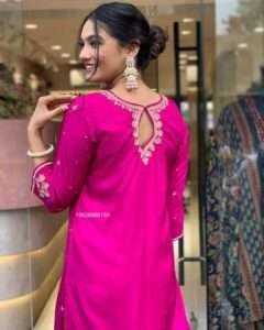 Gorgeous silk top-bottom set with intricate embroidery and jacquard dupatta, ideal for weddings and festive occasions.
