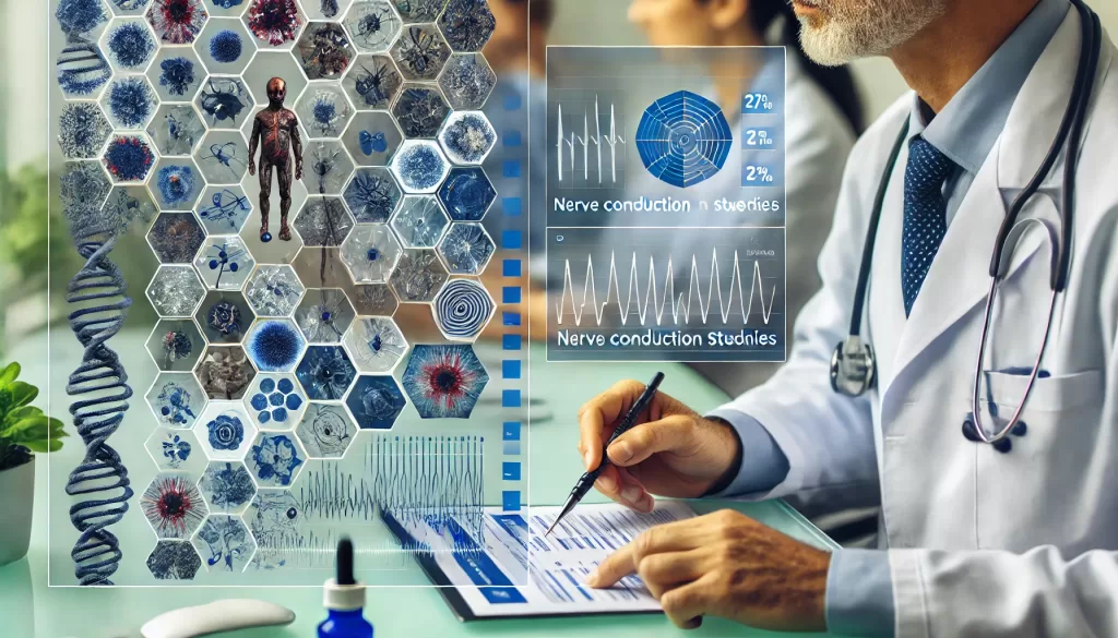Healthcare professionals conducting diagnostic tests for Guillain-Barré Syndrome (GBS).