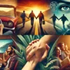 A collage of famous movie friendships, depicting loyalty, adventure, and deep emotional bonds.
