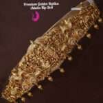 Elegant gold replica hip belt with bow design for women