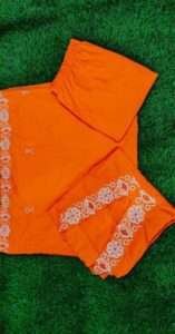 Elegant embroidered kurta with cotton pants and soft dupatta