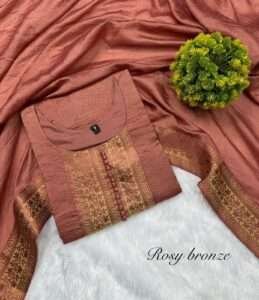 Elegant summer kurta set with a soft malmal dupatta