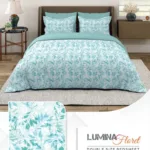 Layers Lumina cotton double bed bedsheet neatly laid on bed