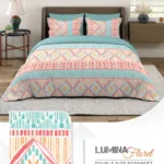 Layers Lumina cotton double bed bedsheet neatly laid on bed