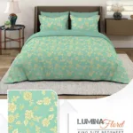 Premium cotton king size bedsheet set with pillow covers on a neatly made bed