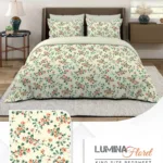 Premium cotton king size bedsheet set with pillow covers on a neatly made bed