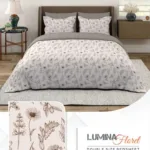 Layers Lumina cotton double bed bedsheet neatly laid on bed