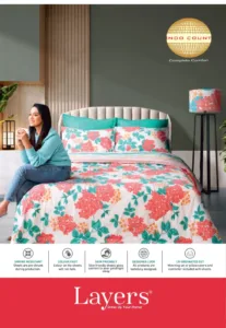 Premium cotton king size bedsheet set with pillow covers on a neatly made bed