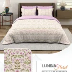 Layers Lumina cotton double bed bedsheet neatly laid on bed
