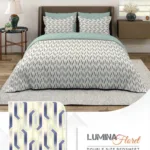 Layers Lumina cotton double bed bedsheet neatly laid on bed
