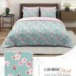 Premium cotton king size bedsheet set with pillow covers on a neatly made bed
