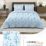 Premium cotton king size bedsheet set with pillow covers on a neatly made bed
