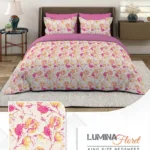 Premium cotton king size bedsheet set with pillow covers on a neatly made bed