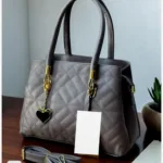 GREY High-quality zippered sling handbag for women