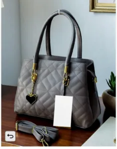 GREY High-quality zippered sling handbag for women